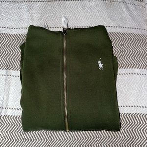 army green mens polo sweater